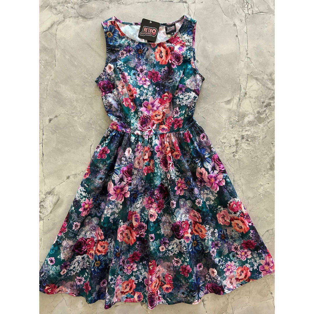 Moody Floral Vintage Dress