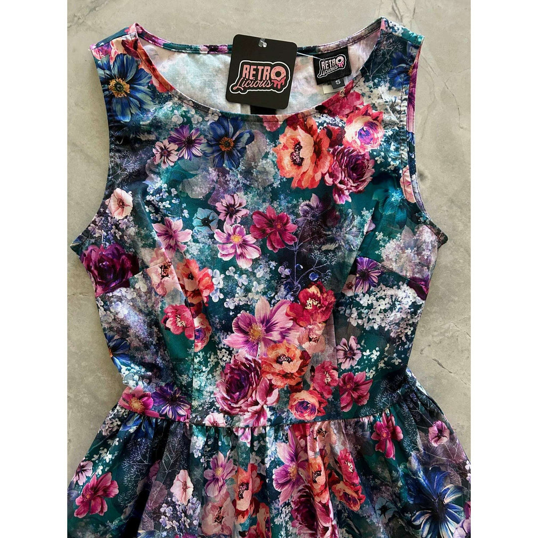 Moody Floral Vintage Dress