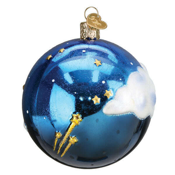 Old World Christmas Moonglow Round Blown Glass Ornament