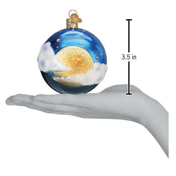 Old World Christmas Moonglow Round Blown Glass Ornament