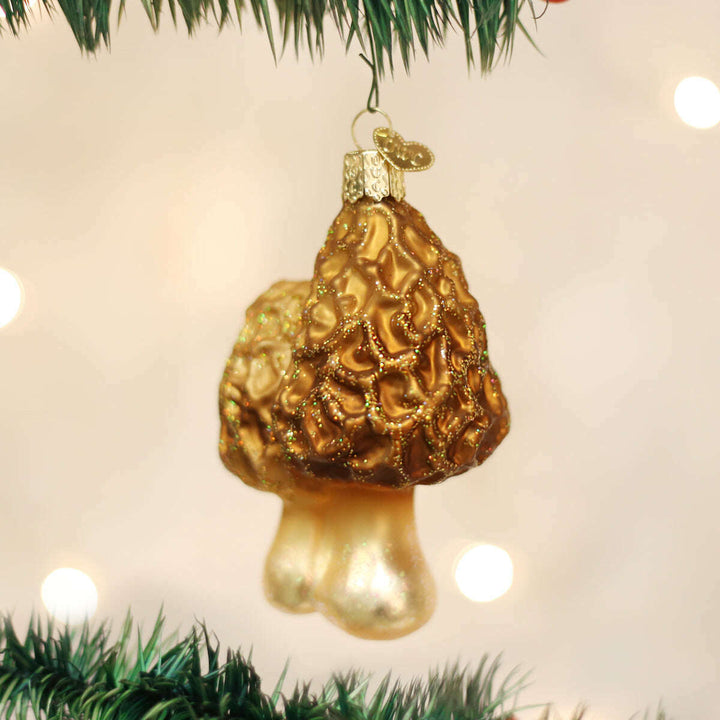 Old World Christmas Morel Mushrooms Blown Glass Ornament