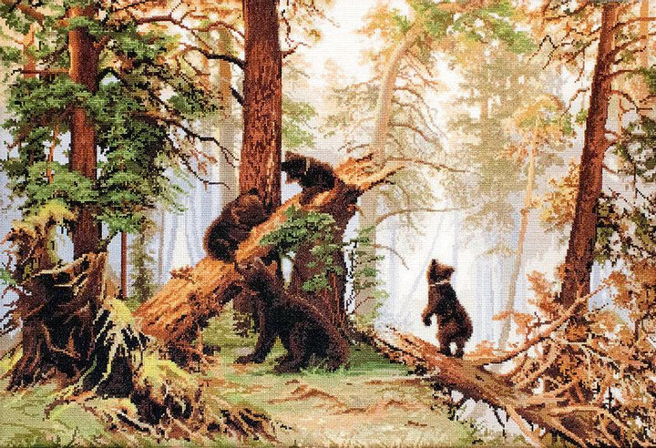 Morning in a Pine Forest B452L Counted Cross-Stitch Kit