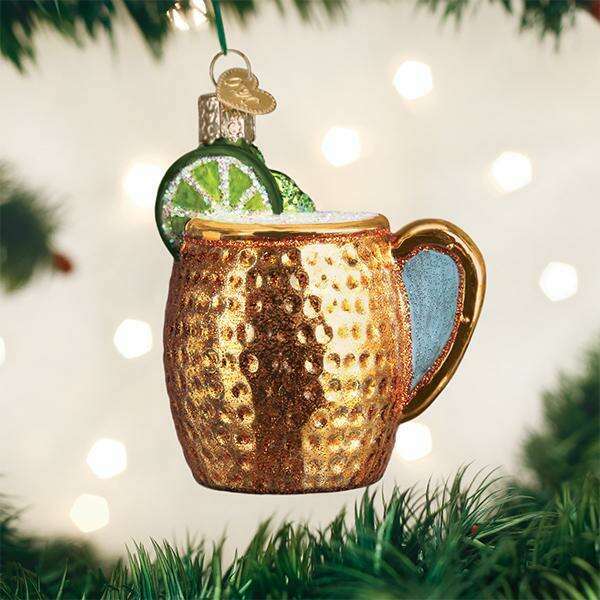 Old World Christmas Moscow Mule Mug Blown Glass Ornament