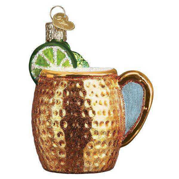 Old World Christmas Moscow Mule Mug Blown Glass Ornament