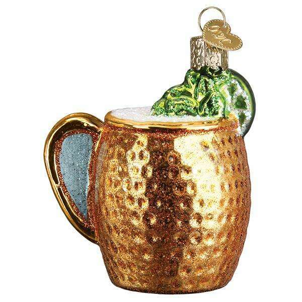 Old World Christmas Moscow Mule Mug Blown Glass Ornament