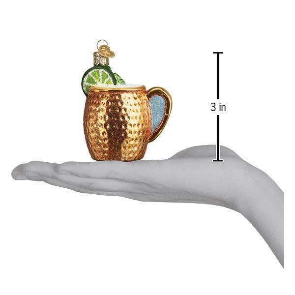 Old World Christmas Moscow Mule Mug Blown Glass Ornament