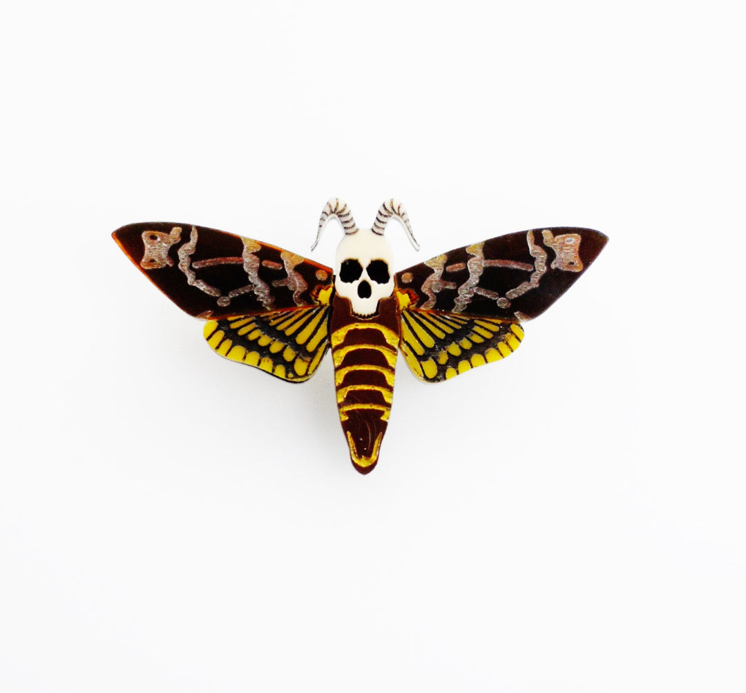 Death's Head Hawk Moth Brooch