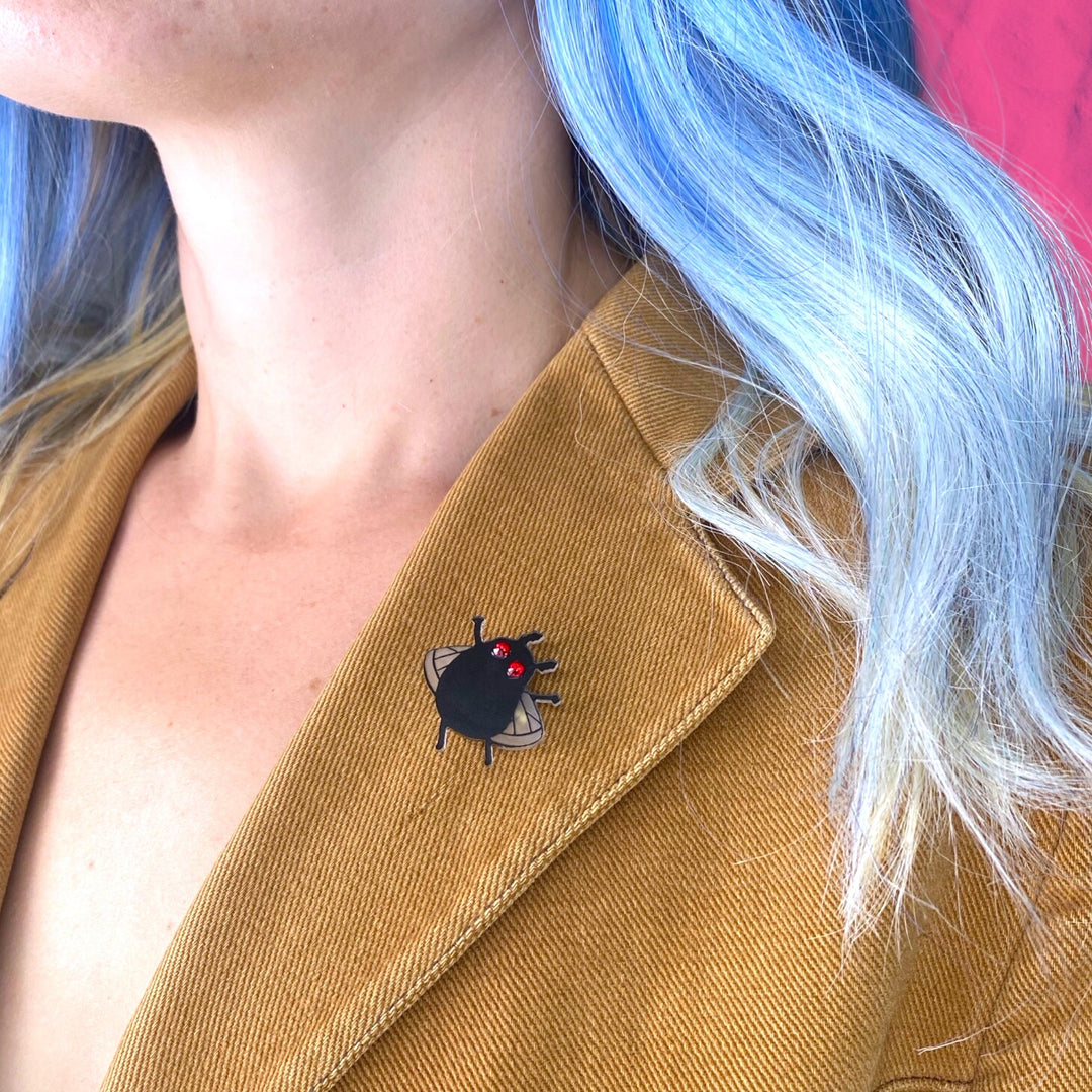 Cryptid Club Mothman Tiny Brooch Pin