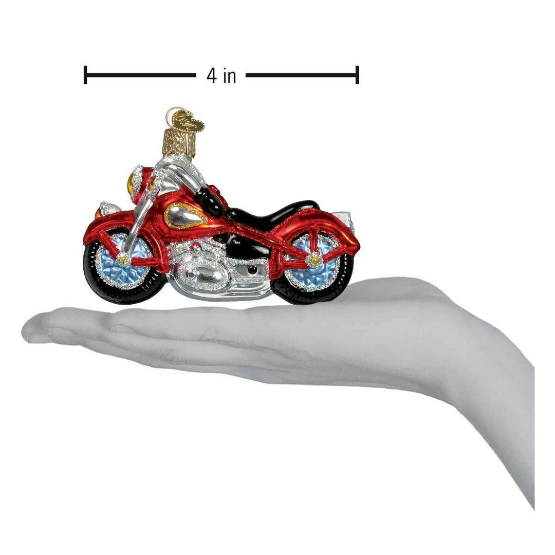 Old World Christmas Motorcycle Blown Glass Ornament