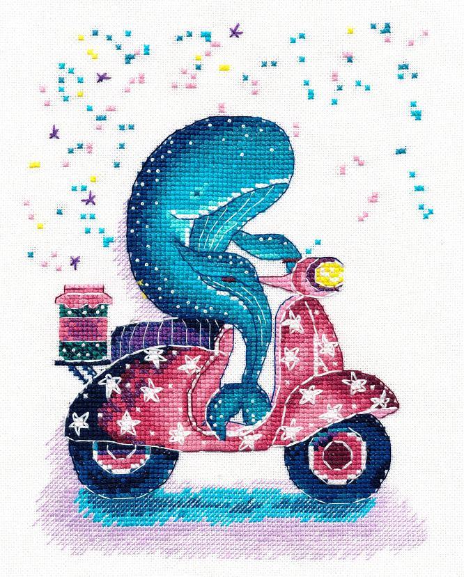 Motorcyclist 1183 Counted Cross Stitch Kit