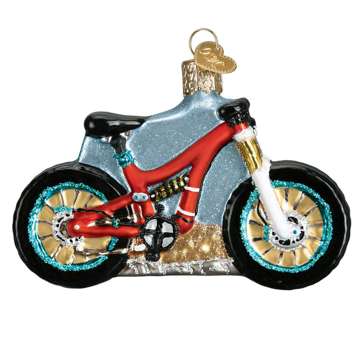 Old World Christmas Mountain Bike Blown Glass Ornament