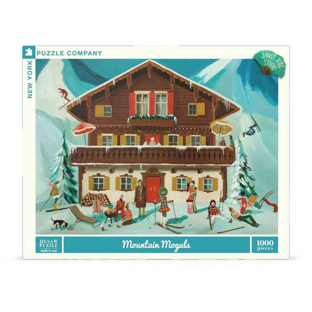 Mountain Moguls Jigsaw Puzzle Featuring Artwork of Janet Hill