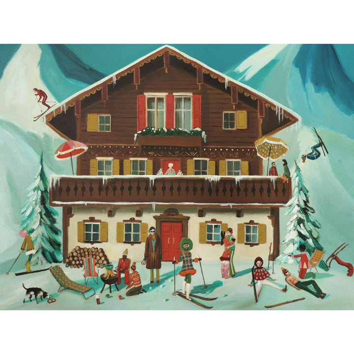 Mountain Moguls Jigsaw Puzzle Featuring Artwork of Janet Hill