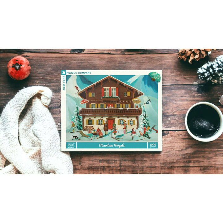 Mountain Moguls Jigsaw Puzzle Featuring Artwork of Janet Hill