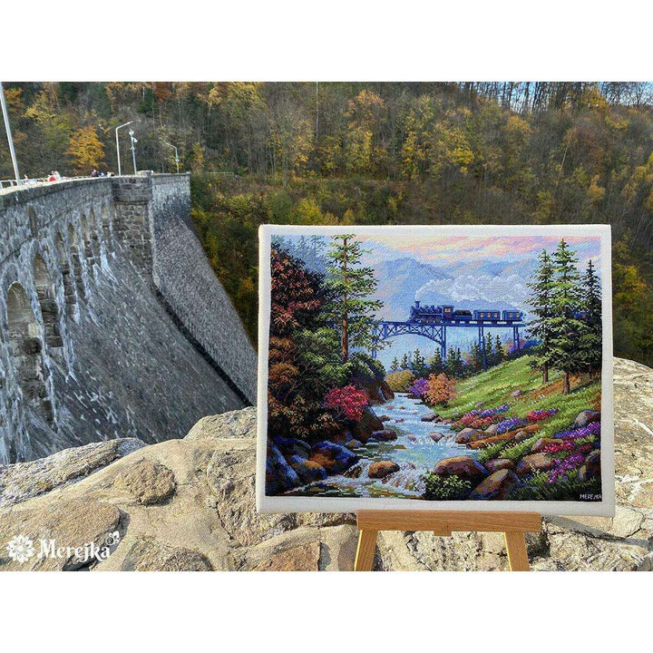 Mountain Railway K-205 Counted Cross-Stitch Kit