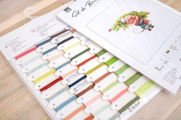 Mouse with fir tree B1169L Counted Cross-Stitch Kit