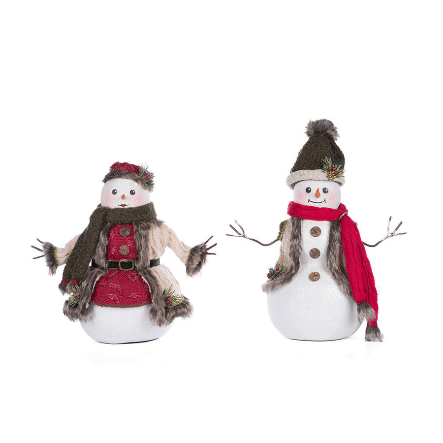 Mr. And Mrs. North Country Snowman Assortment of 2 by Katherine's Collection image