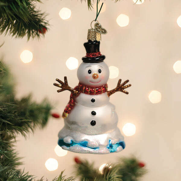 Old World Christmas Mr. Melting Snowman Blown Glass Ornament