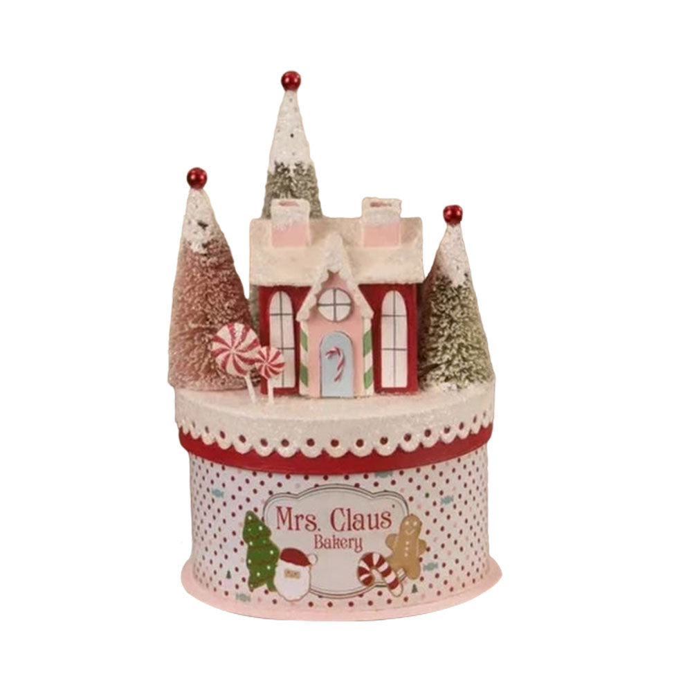 Mrs. Claus' Bakery on Box by Bethany Lowe Designs