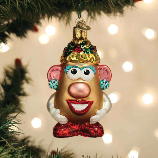 Old World Christmas Mrs. Potato Head Blown Glass Ornament