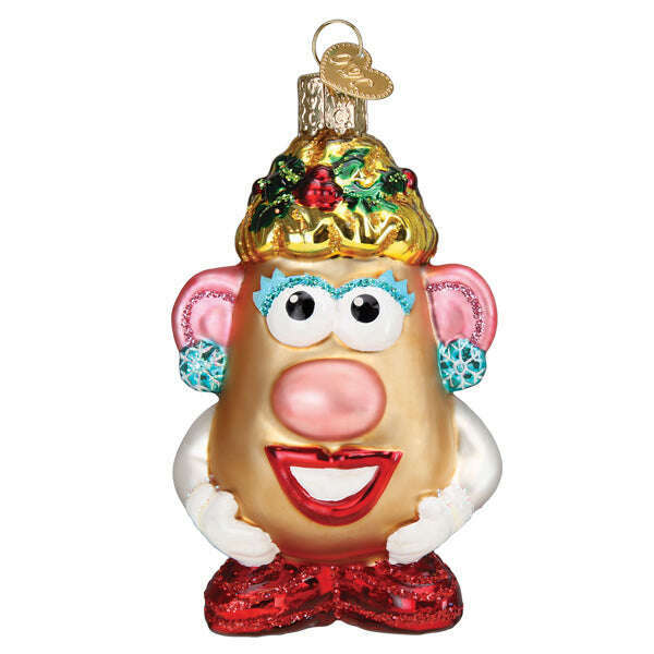 Old World Christmas Mrs. Potato Head Blown Glass Ornament