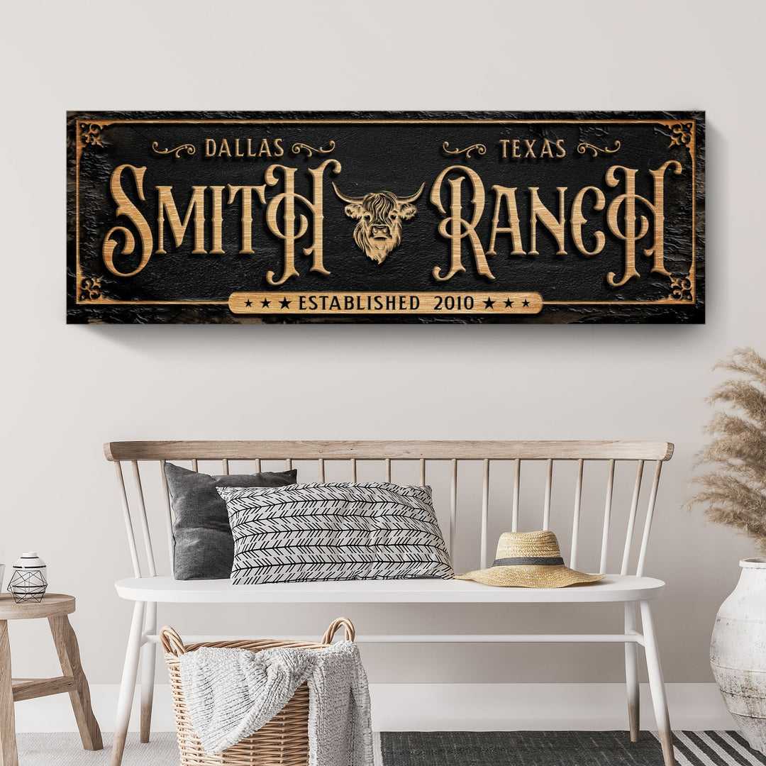 Personalized Cattle Ranch Sign