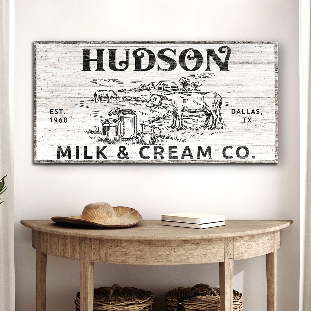 Personalized Milk & Cream Co Sign II