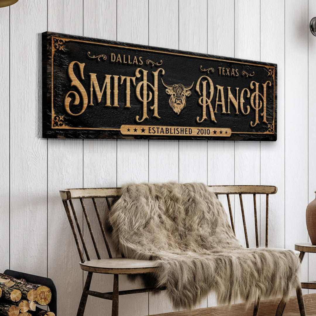 Personalized Cattle Ranch Sign