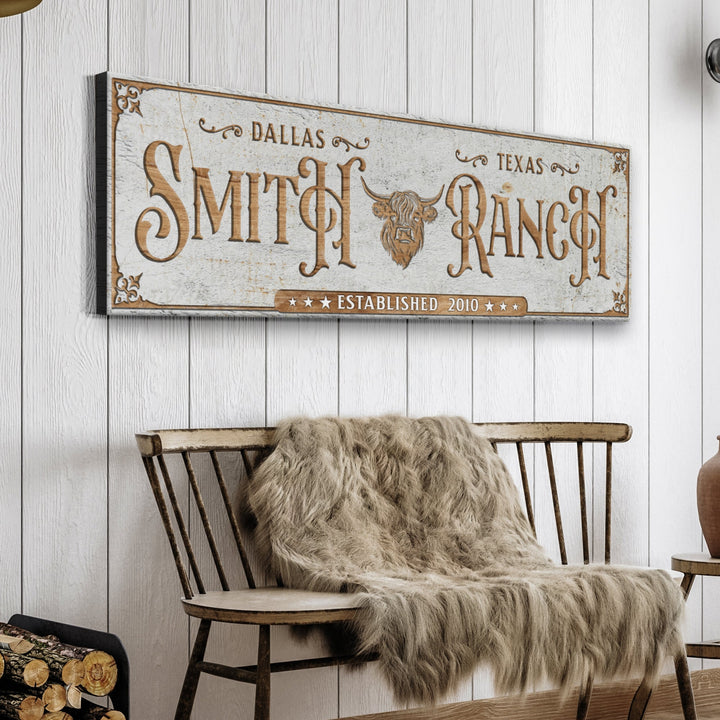 Personalized Cattle Ranch Sign II