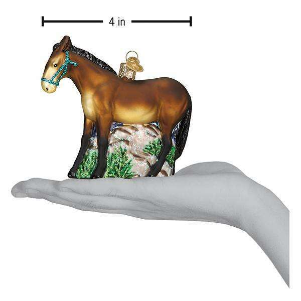 Old World Christmas Mule Blown Glass Ornament