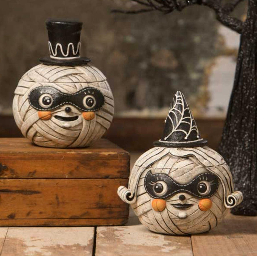 Mummies Mia & Moe Containers by Johanna Parker for Bethany Lowe - Quirks!