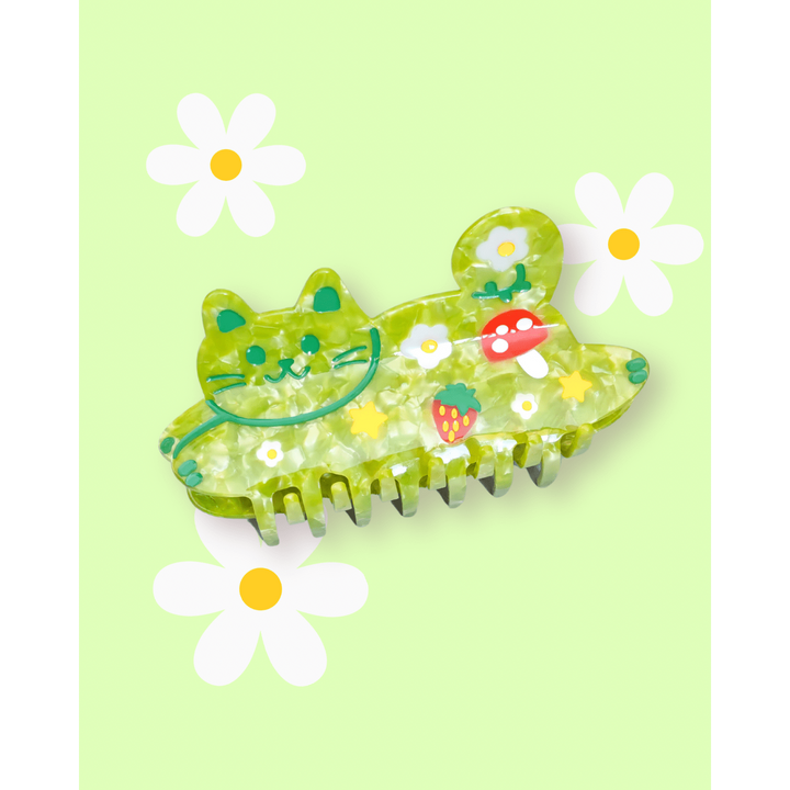 Mushroom Cat Hair Claw Clip