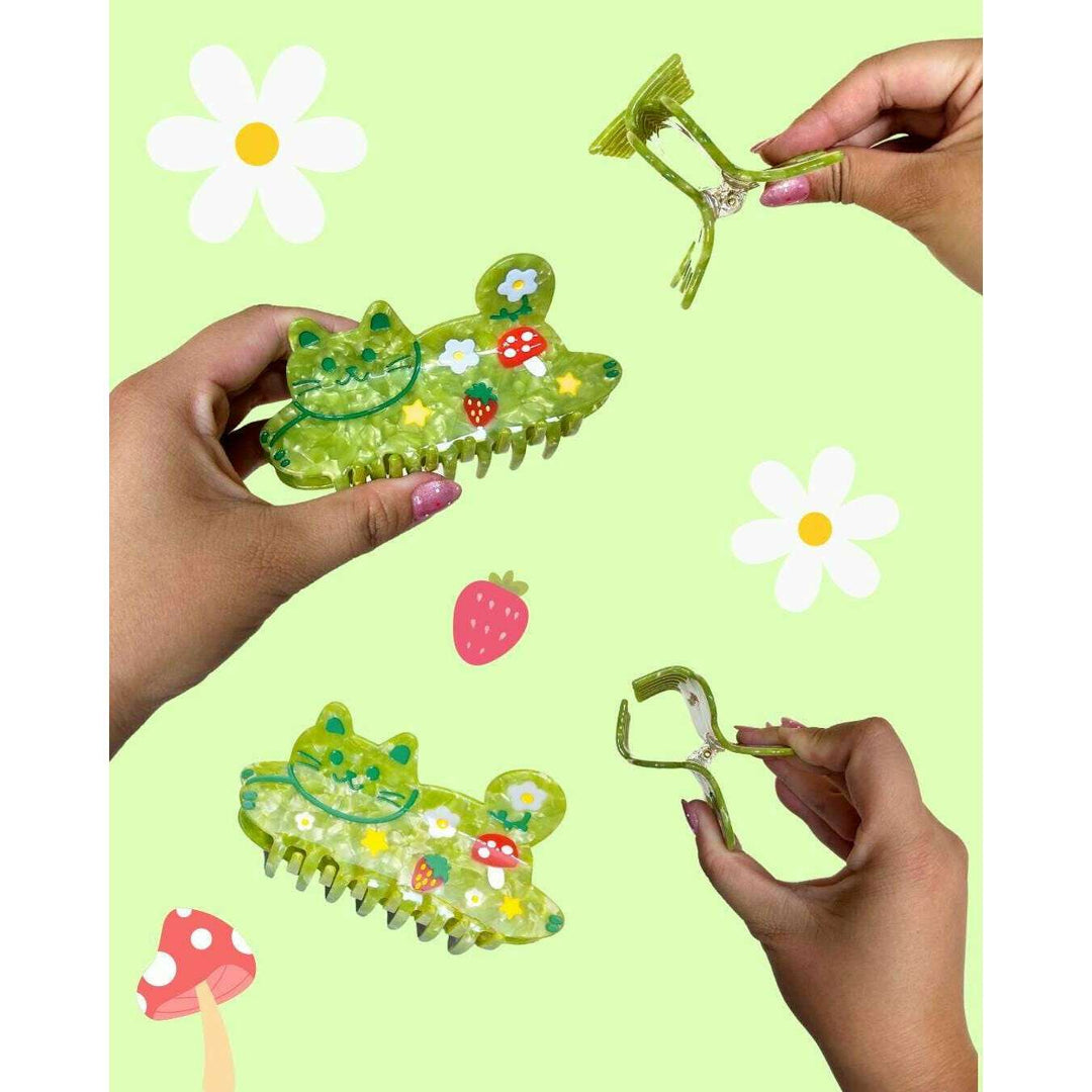 Mushroom Cat Hair Claw Clip