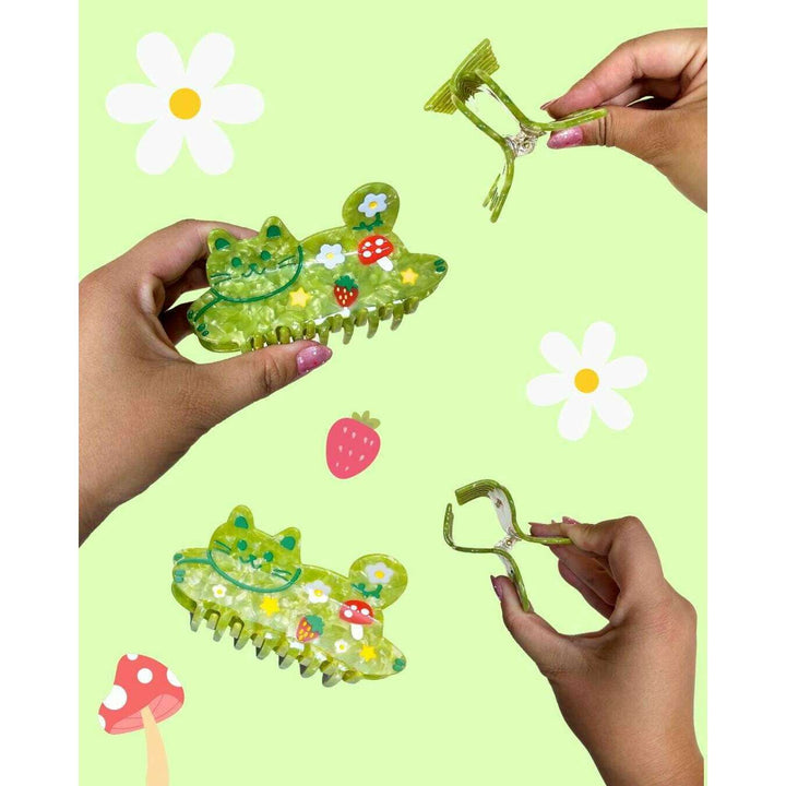 Mushroom Cat Hair Claw Clip
