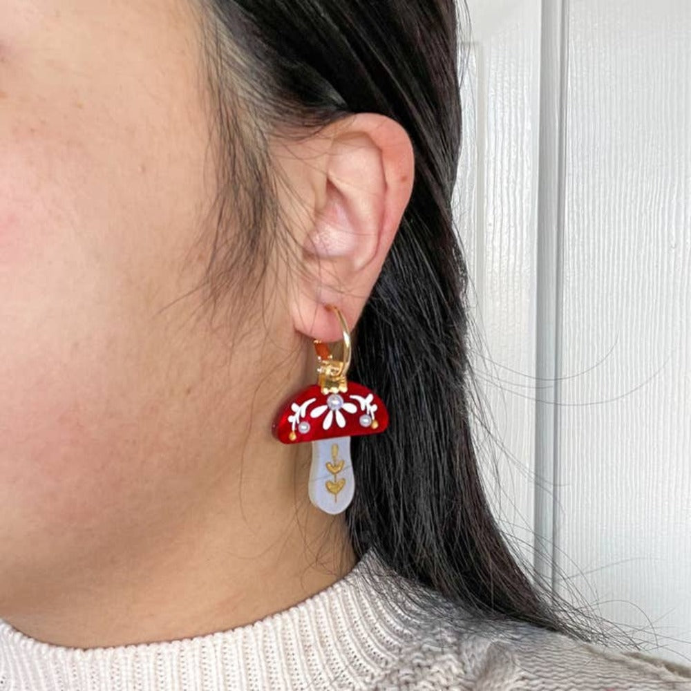 Mushroom Ornament Earrings 2