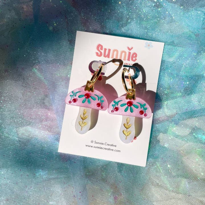 Mushroom Ornament Earrings 3