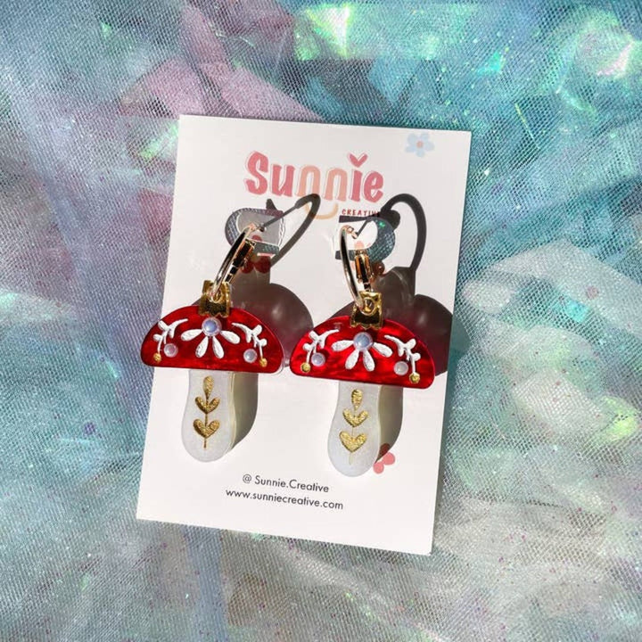 Mushroom Ornament Earrings 