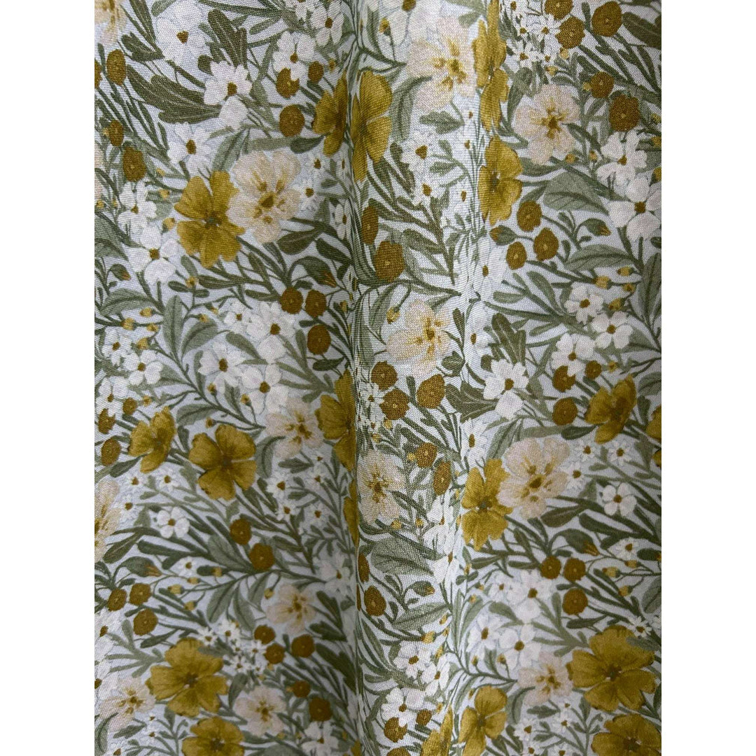 Mustard Floral Midi Dress