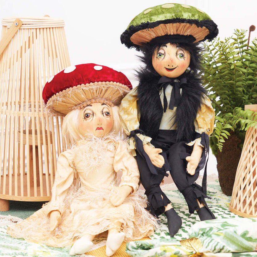 Myra Mushroom & Tommy Toadstool Bundle of 2 Gathered Traditions by Joe Spencer