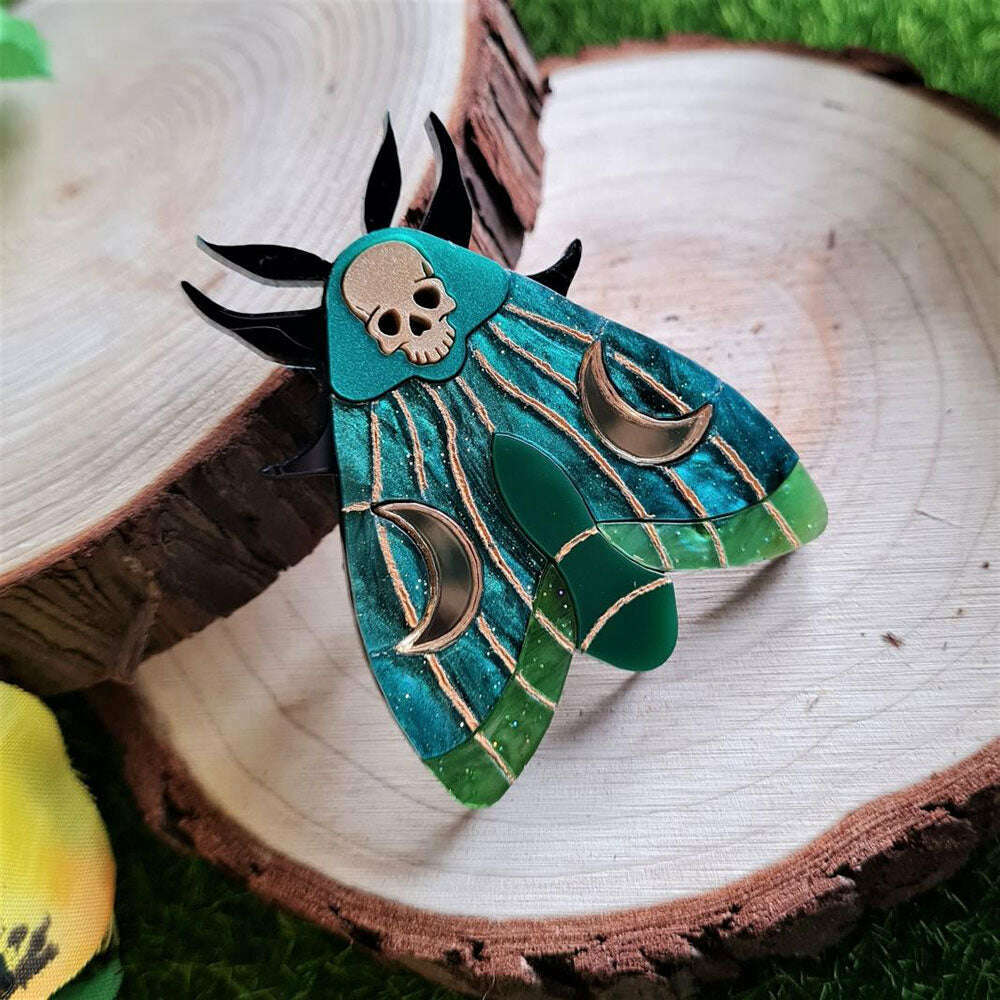 Mystic Moth Brooch by Cherryloco Jewellery 3