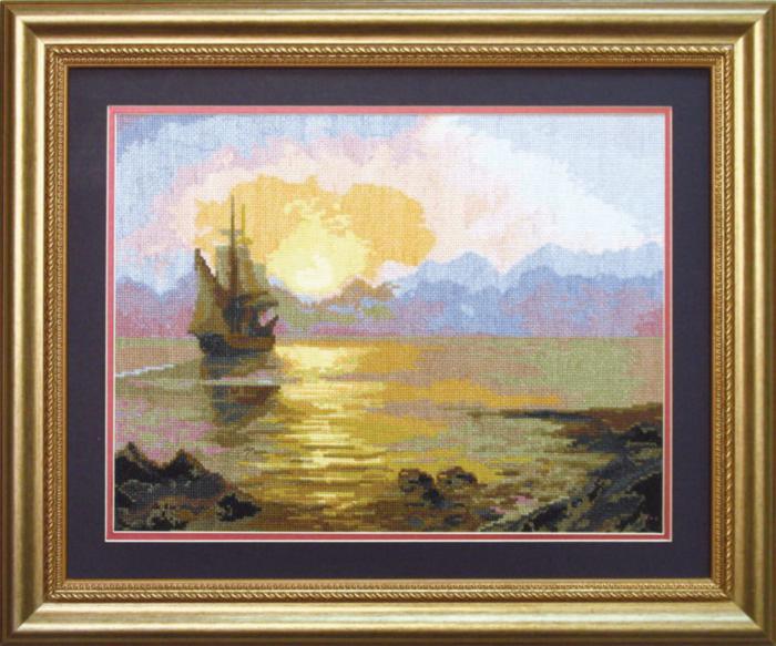 Cross-stitch kit No521C "Evening at sea"