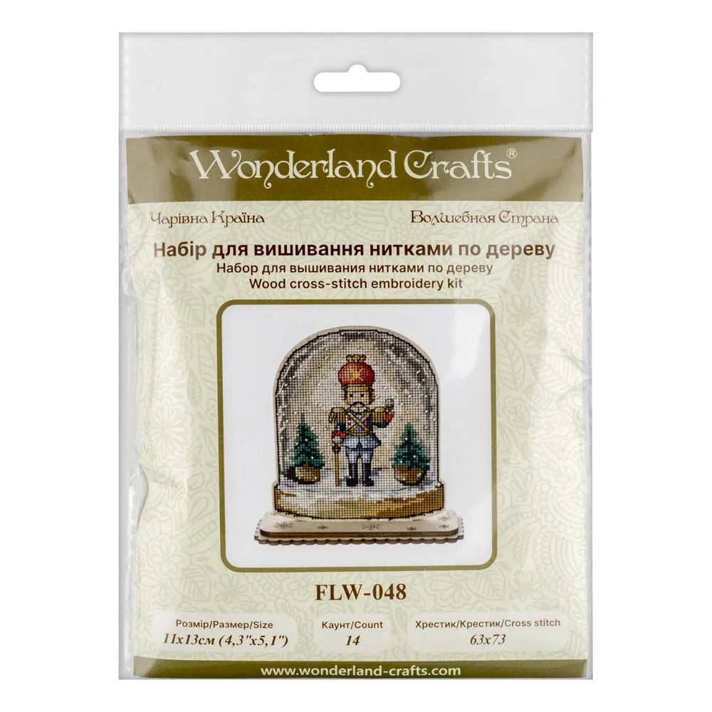 Christmas Soldier Cross-stitch kit on wood FLW-048