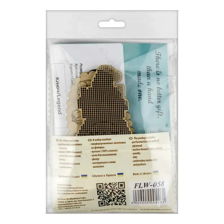 Cross-stitch kits on wood FLW-058