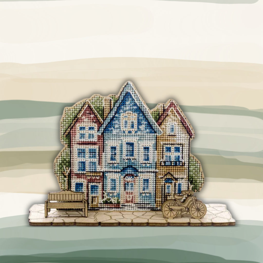 Wooden Cross-Stitch Kit ‚Äì ‚ÄúWay Home‚Äù FLW-066