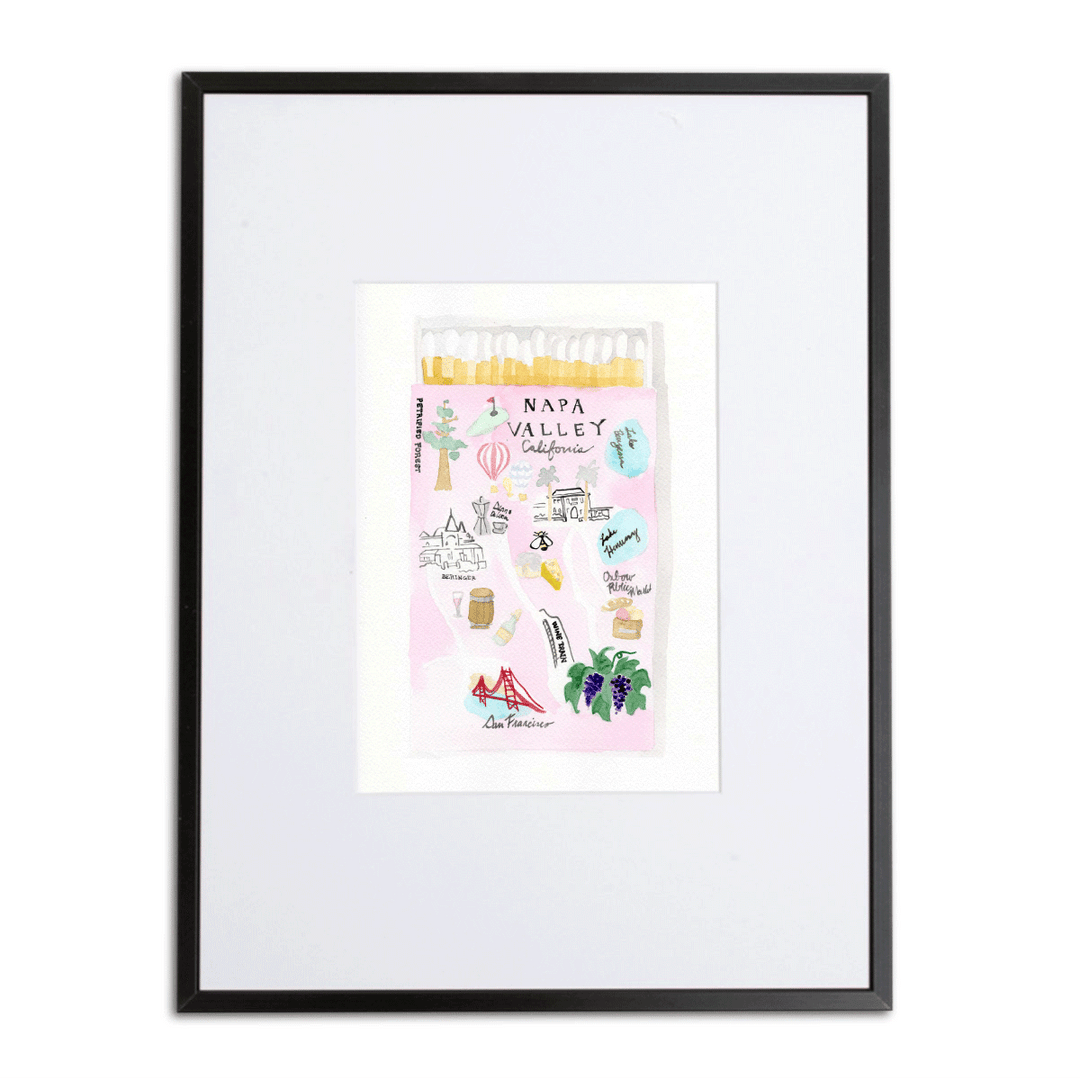 Napa Valley Matchbook Art Print