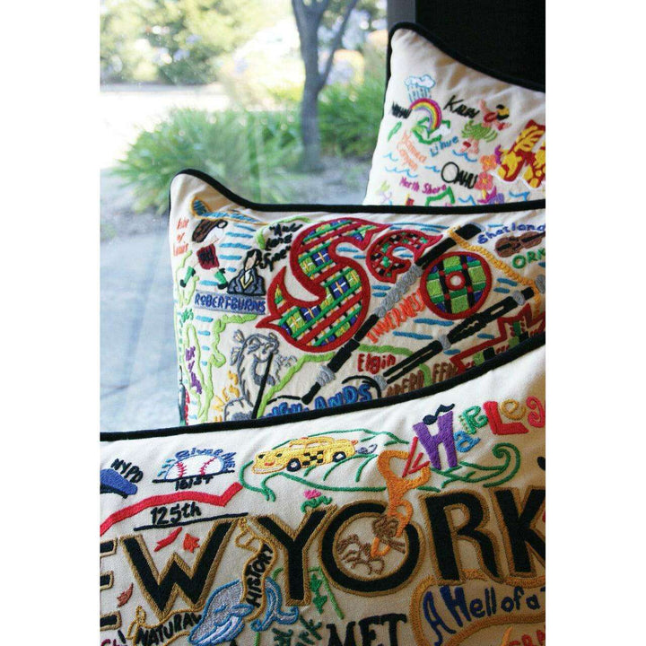 Napa Valley Hand-Embroidered Pillow - Quirks!