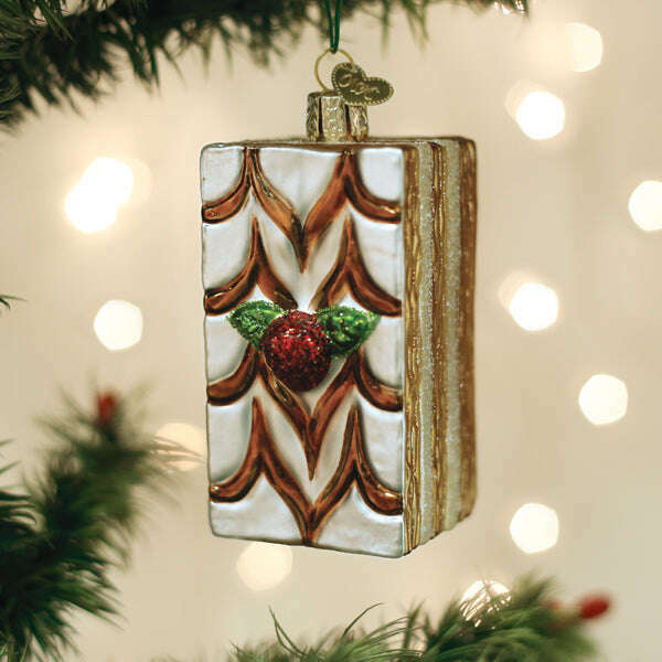 Old World Christmas Napoleon Pastry Blown Glass Ornament