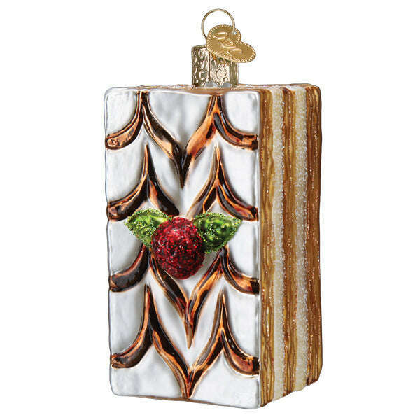 Old World Christmas Napoleon Pastry Blown Glass Ornament