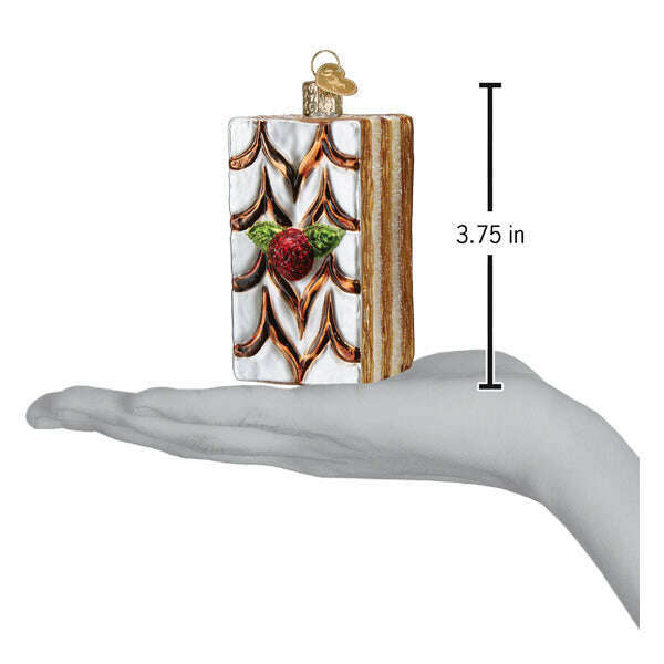 Old World Christmas Napoleon Pastry Blown Glass Ornament