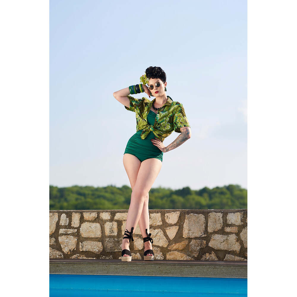 Narrow Chartreuse Fakelite Medium Bangle by Splendette 1